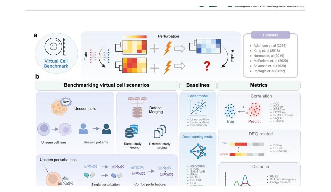 Benchmarking virtual cell models for in-the-wild perturbation response Xinjie Mao, Songming Zhang, Qirong Wen, Xiangyu W framework figure